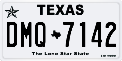 TX license plate DMQ7142