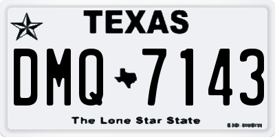 TX license plate DMQ7143