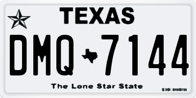 TX license plate DMQ7144