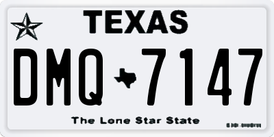TX license plate DMQ7147