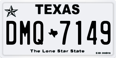 TX license plate DMQ7149