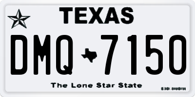 TX license plate DMQ7150