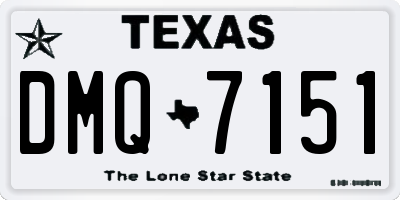 TX license plate DMQ7151