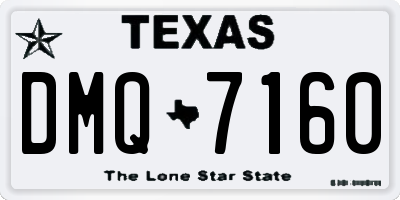 TX license plate DMQ7160