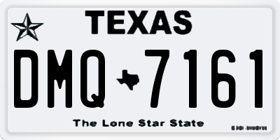 TX license plate DMQ7161