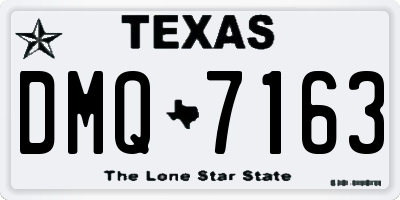 TX license plate DMQ7163