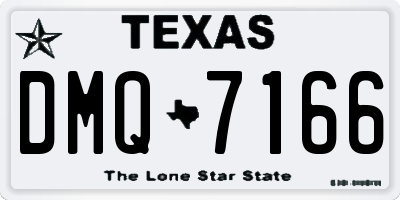 TX license plate DMQ7166