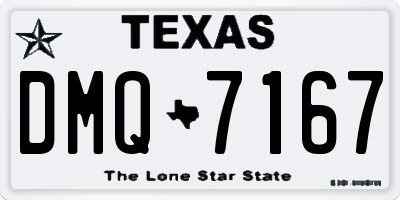 TX license plate DMQ7167
