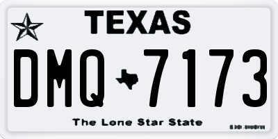 TX license plate DMQ7173