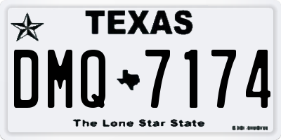 TX license plate DMQ7174