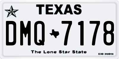 TX license plate DMQ7178