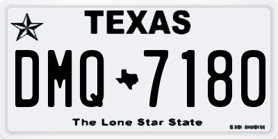 TX license plate DMQ7180