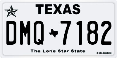 TX license plate DMQ7182