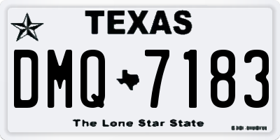 TX license plate DMQ7183