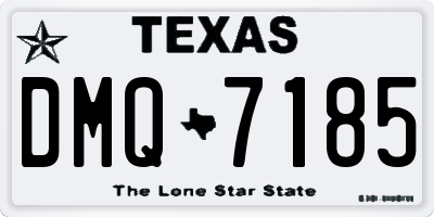 TX license plate DMQ7185