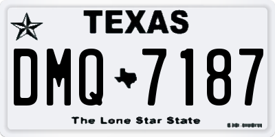 TX license plate DMQ7187