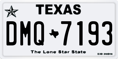 TX license plate DMQ7193
