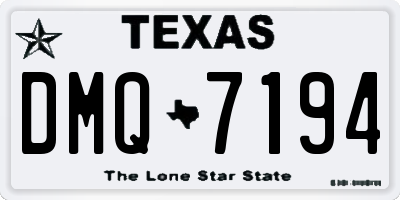 TX license plate DMQ7194