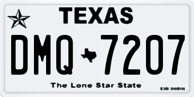 TX license plate DMQ7207