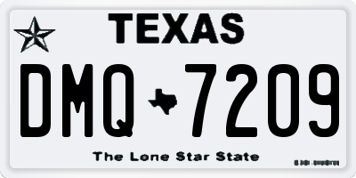 TX license plate DMQ7209