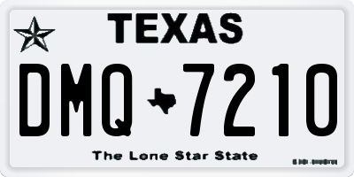 TX license plate DMQ7210