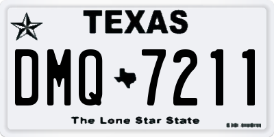 TX license plate DMQ7211