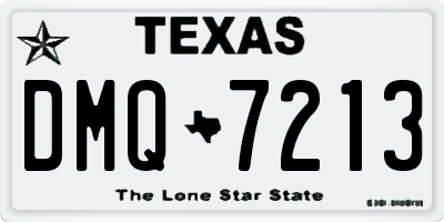 TX license plate DMQ7213