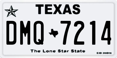 TX license plate DMQ7214