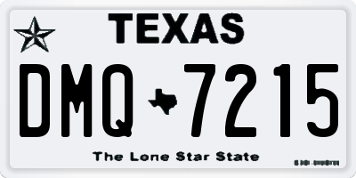 TX license plate DMQ7215