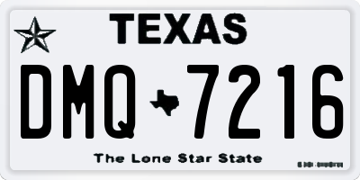 TX license plate DMQ7216