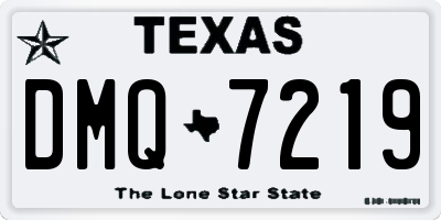 TX license plate DMQ7219