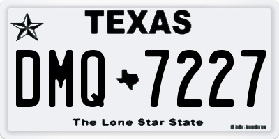 TX license plate DMQ7227