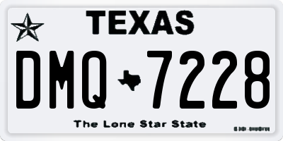 TX license plate DMQ7228