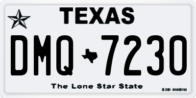 TX license plate DMQ7230