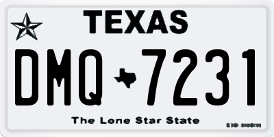 TX license plate DMQ7231