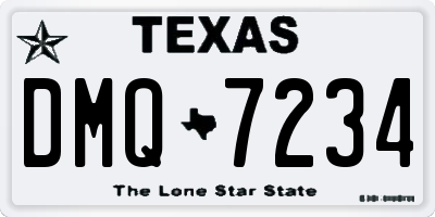 TX license plate DMQ7234
