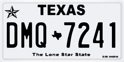 TX license plate DMQ7241