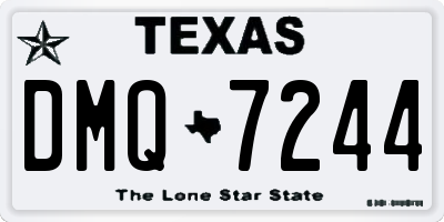 TX license plate DMQ7244