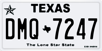 TX license plate DMQ7247