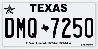 TX license plate DMQ7250