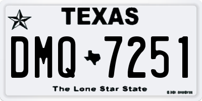 TX license plate DMQ7251