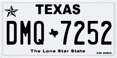 TX license plate DMQ7252