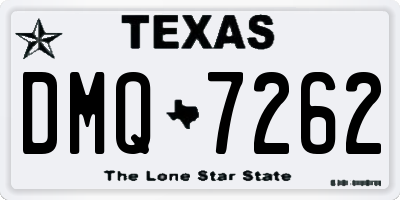 TX license plate DMQ7262