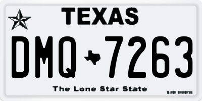 TX license plate DMQ7263