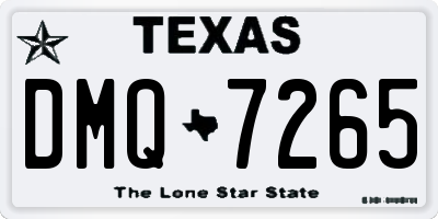 TX license plate DMQ7265