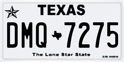 TX license plate DMQ7275