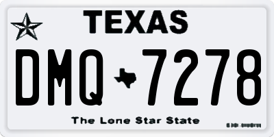 TX license plate DMQ7278