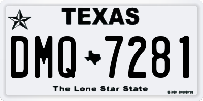 TX license plate DMQ7281