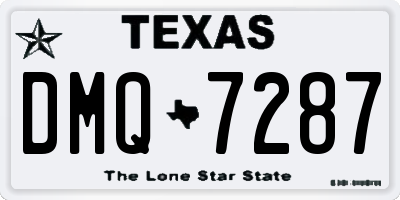 TX license plate DMQ7287