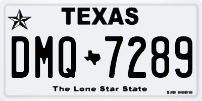 TX license plate DMQ7289